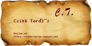 Czikk Teréz névjegykártya